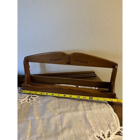 Vintage Wood Spice Rack with Ship - Picture 5 of 6